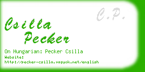 csilla pecker business card